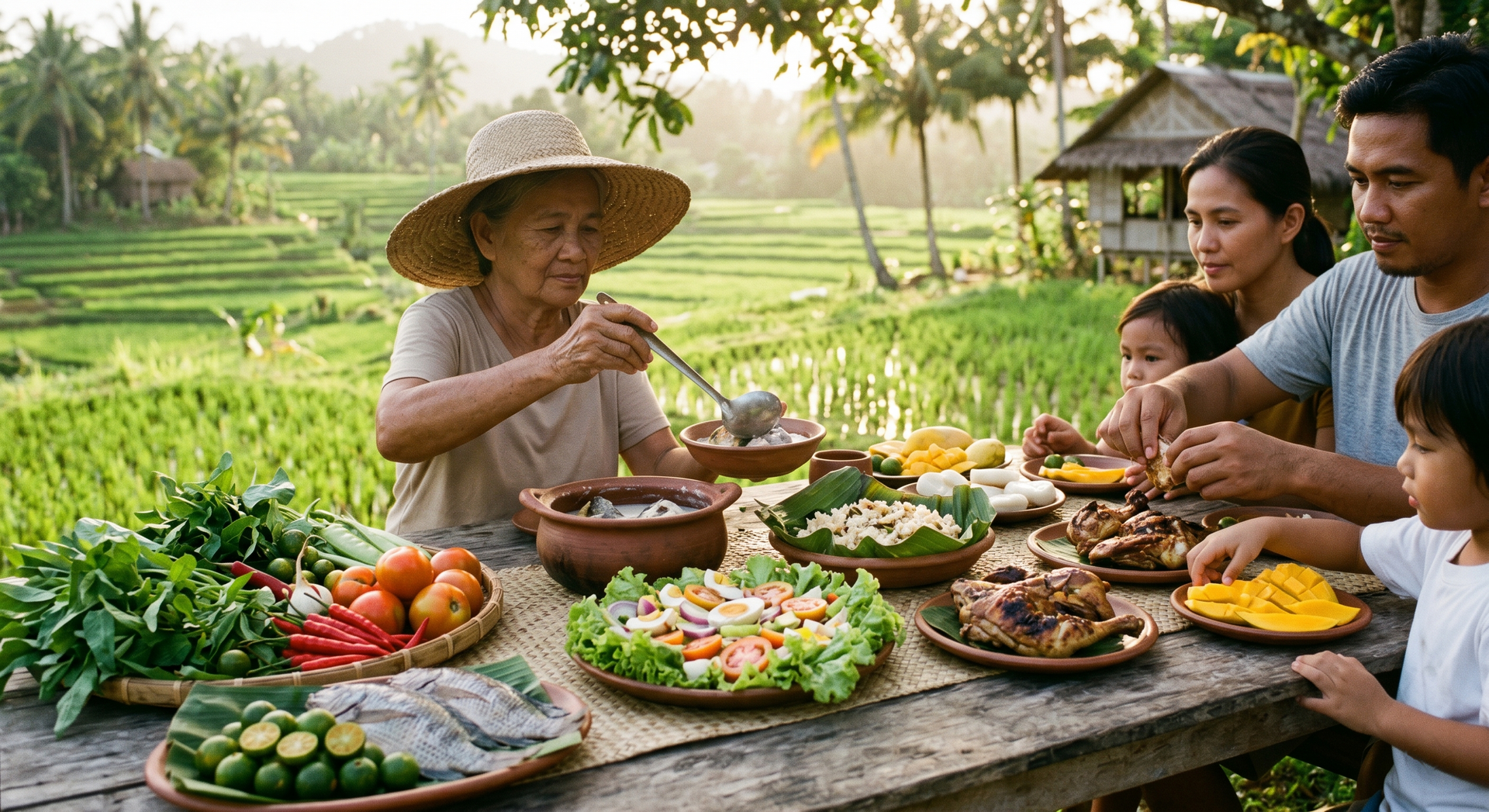 Outdoor Family Farm-to-Table Meal