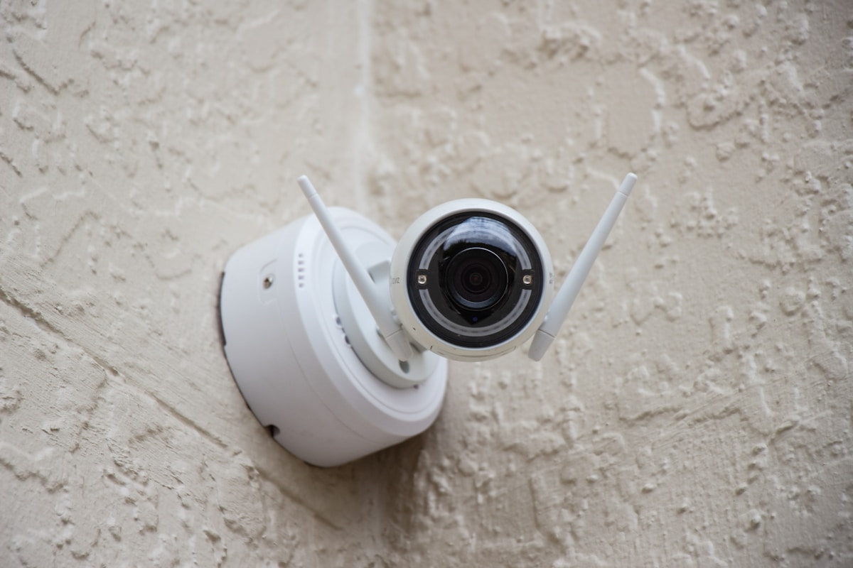 Wall-mounted CCTV surveillance camera
